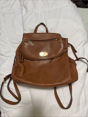 Michael Kors Brown Leather Backpack